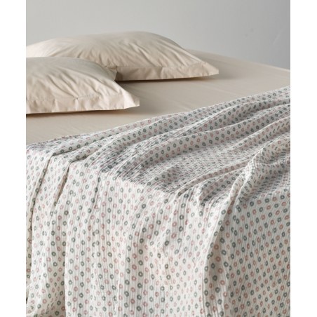 Κουβέρτα Ημίδιπλη Kentia Trubi 14A White-Pink-Green 180x240