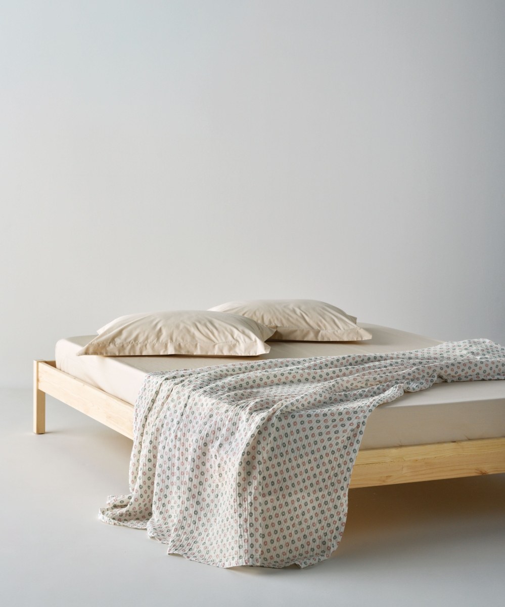 Κουβέρτα Υπέρδιπλη Kentia Trubi 14A White-Pink-Green 220x240