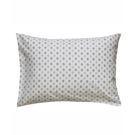Σετ Μαξιλαροθήκες 2 Τεμαχίων Kentia Trubi 14A Green- Pink- White 50x70