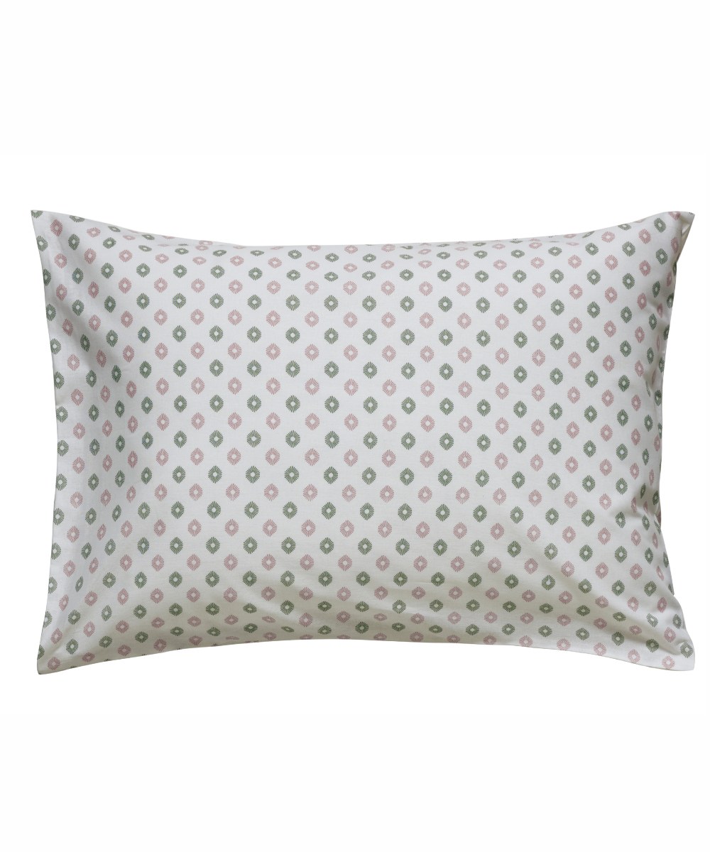 Σετ Μαξιλαροθήκες 2 Τεμαχίων Kentia Trubi 14A Green- Pink- White 50x70