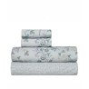 Σετ Σεντόνια Υπέρδιπλα 4 Τεμαχίων Kentia Vervita 22 Grey-White-Beige-Mint 240x270