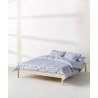 Σετ Σεντόνια Υπέρδιπλα 4 Τεμαχίων Kentia Yuli 1 Blue- White 240x270