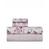 Σετ Σεντόνια Υπέρδιπλα 4 Τεμαχίων Kentia Yuli 18 Old Rose- White 240x270