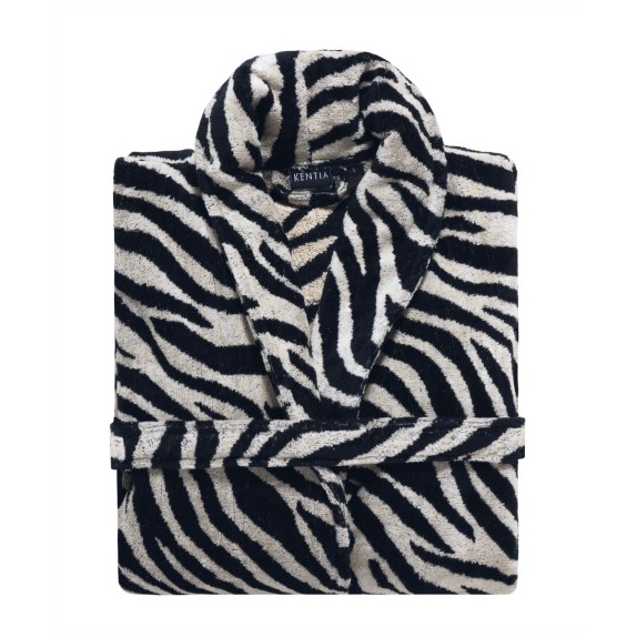 Μπουρνούζι με Γιακά Kentia Zulu M Ecru-Black Medium