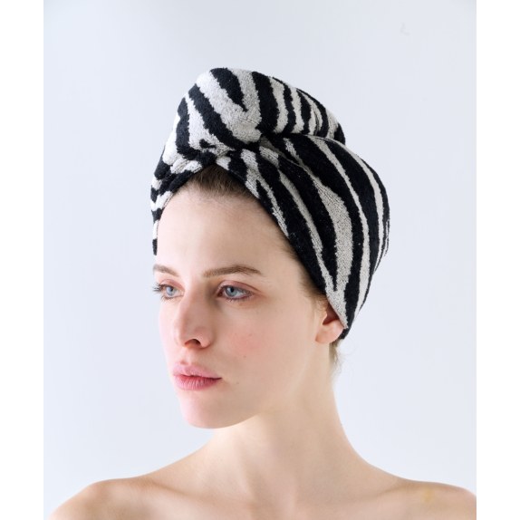 Πετσέτα Μαλλιών Kentia Zulu Ecru-Black 64x24x8