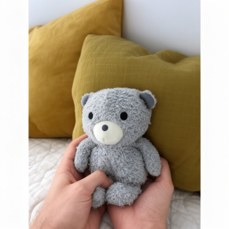 Λούτρινο Bimle Grey Bear 22 Εκ Από 100% Οργανικό Βαμβάκι