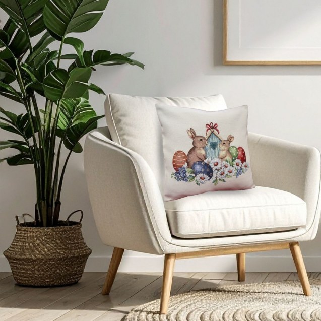 Dimeco Πασχαλινή Μαξιλαροθήκη 45x45 Easter Twix