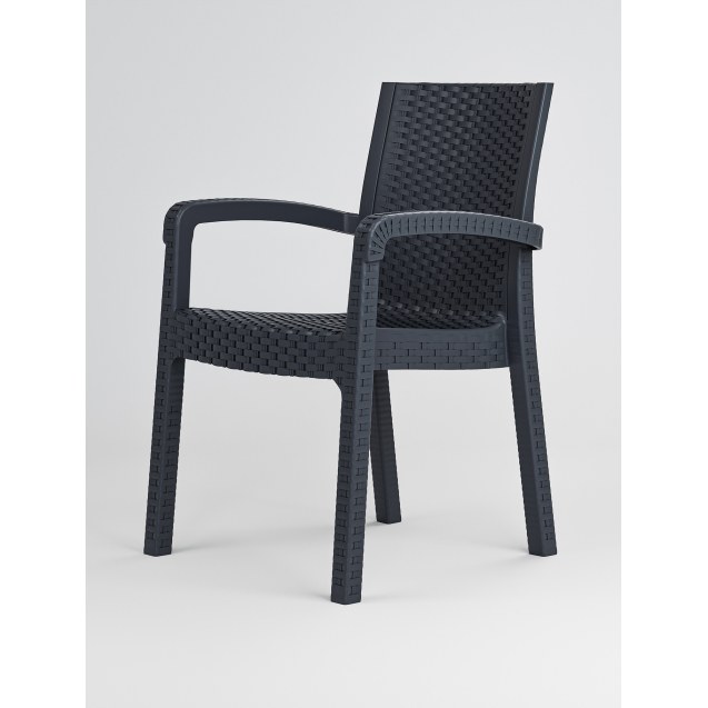 Καρέκλα Rattan MEDITERRA ANTHRACITE-5210186099384