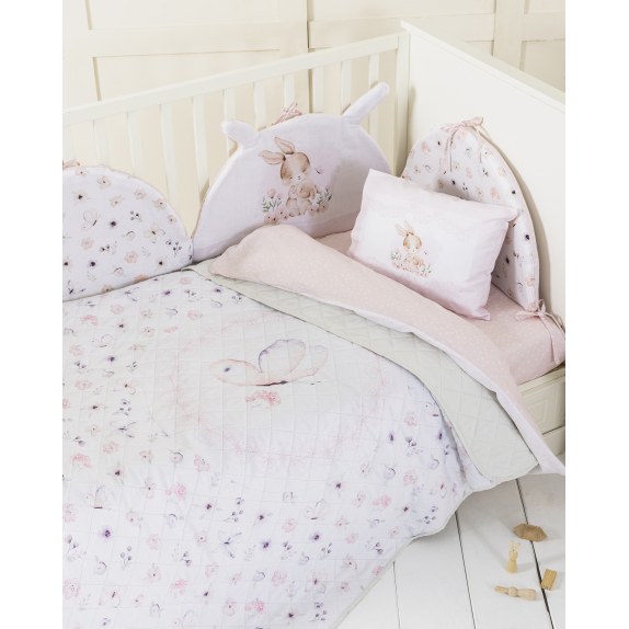 Κουβερλί Κούνιας Nima Loulou Ροζ, Λιλά 120x170