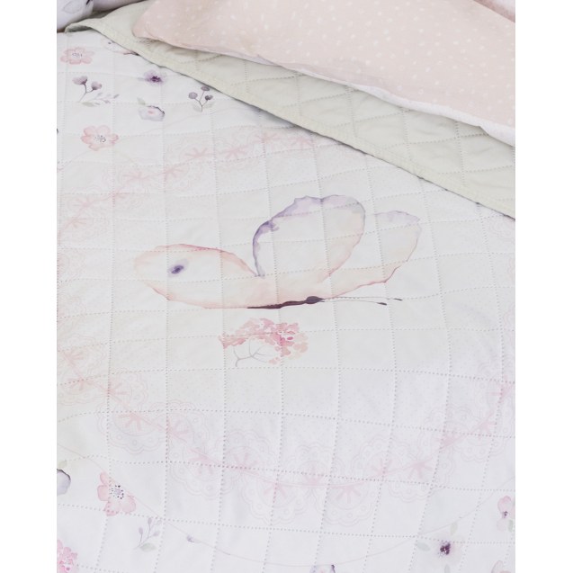 Κουβερλί Κούνιας Nima Loulou Ροζ, Λιλά 120x170