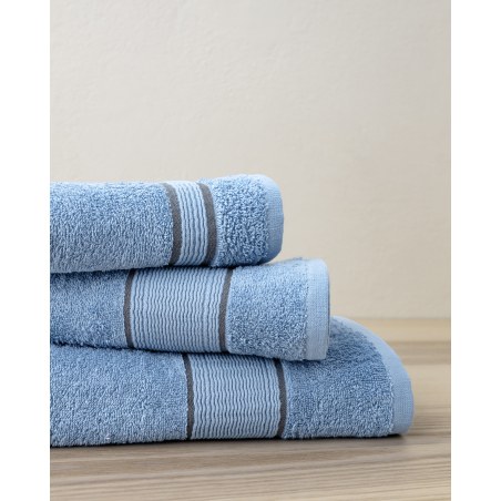 Σετ Πετσέτες 3 Τεμαχίων Nima Elyon Aegean Blue Μπλε 30x50,50x90,70x140