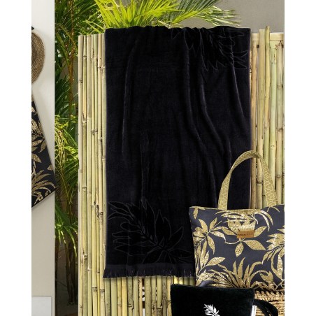 Πετσέτα Θαλάσσης Nima Divine Jacquard Μαύρο 90x160