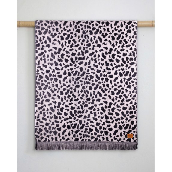 Πετσέτα Θαλάσσης Nima Kaia Jacquard Ροζ, Μαύρο 90x160