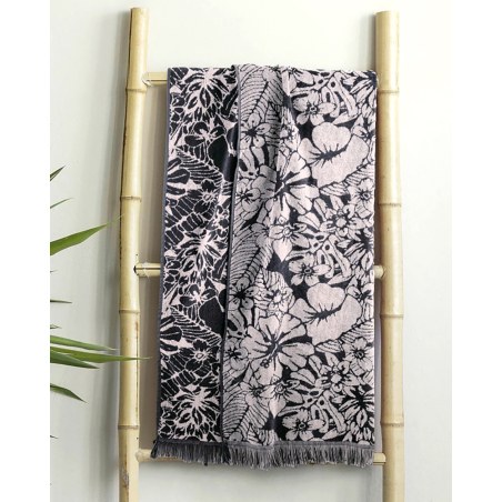 Πετσέτα Θαλάσσης Nima Hawaii Jacquard Ροζ, Μαύρο 90x160
