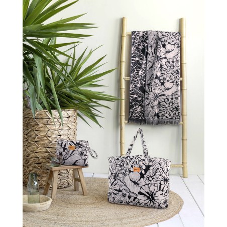 Πετσέτα Θαλάσσης Nima Hawaii Jacquard Ροζ, Μαύρο 90x160
