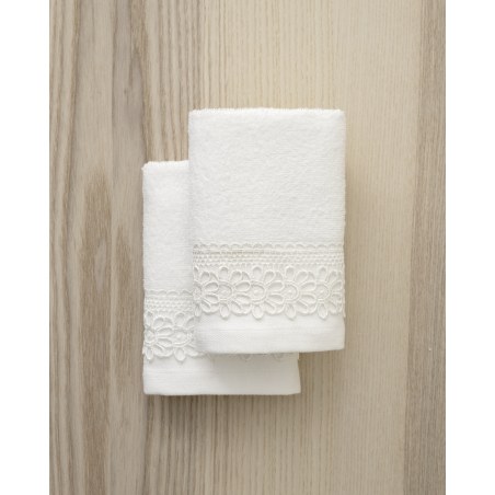 Σετ Πετσέτες 2 Τεμαχίων Nima Amara White Λευκό 30x50,30x50