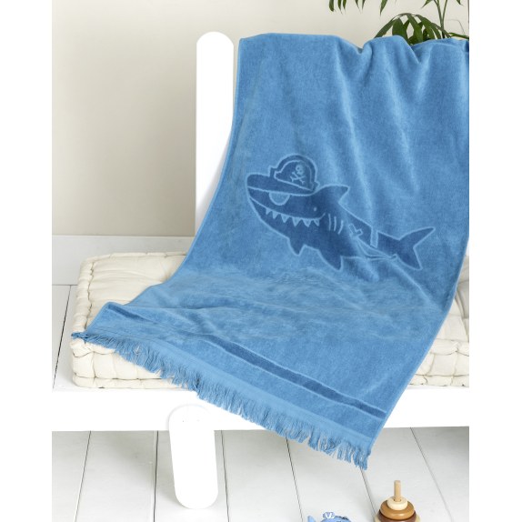 Παιδική Πετσέτα Θαλάσσης Nima Ahoy Jacquard Μπλε 70x140