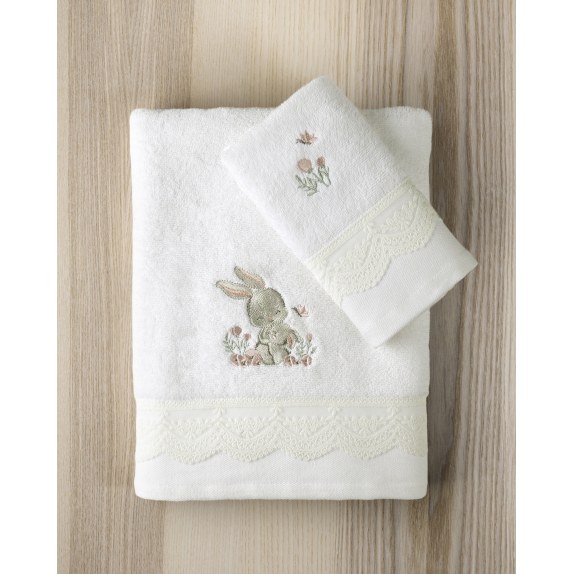 Σετ Πετσέτες 2 Τεμαχίων Nima Sweet Baby Ροζ 30x50,70x140
