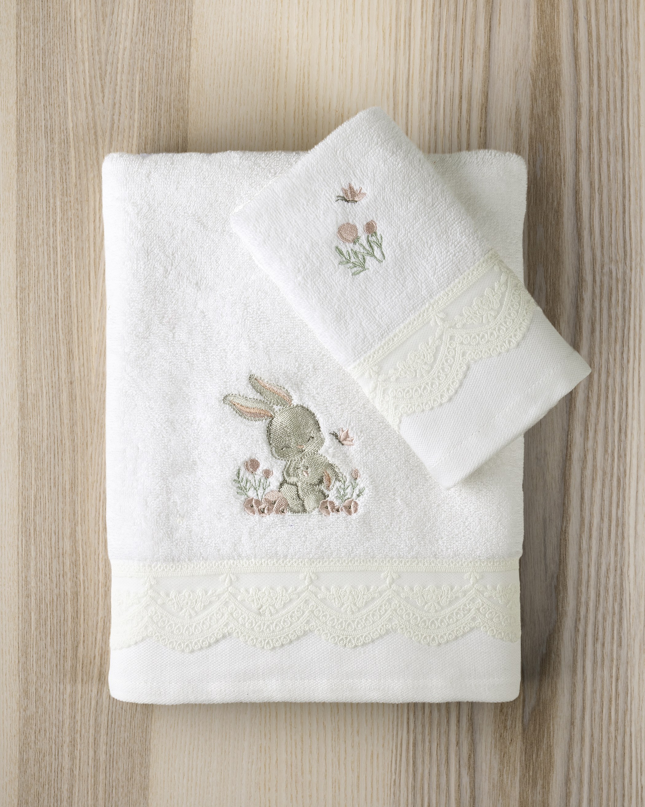 Σετ Πετσέτες 2 Τεμαχίων Nima Sweet Baby Ροζ 30x50,70x140