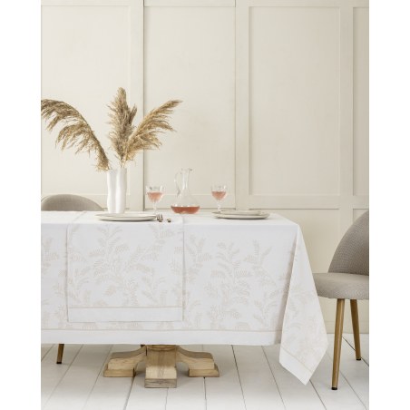 Τραπεζομάντηλο Nima Lillian Beige Μπεζ, Εκρού 160x265