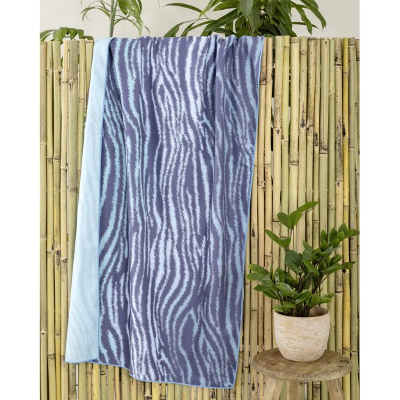 Πετσέτα Θαλάσσης Nima Zebra Μπλε, Τιρκουάζ 80x160
