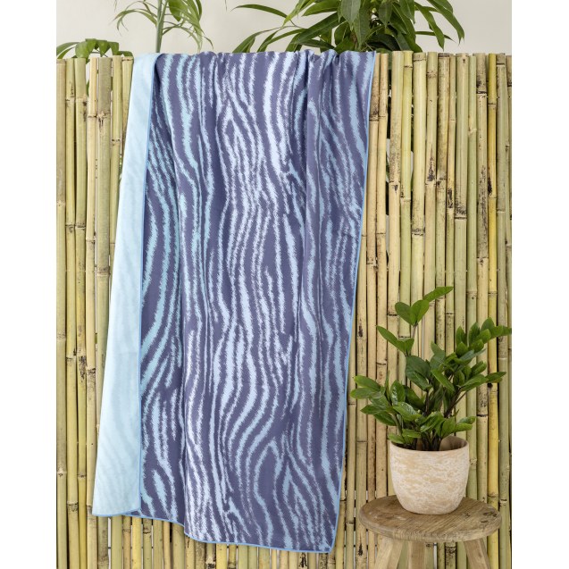 Πετσέτα Θαλάσσης Nima Zebra Μπλε, Τιρκουάζ 80x160