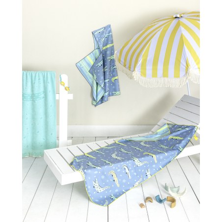 Παιδική Πετσέτα Θαλάσσης Nima Rokko Τιρκουάζ, Σιέλ, Μπλε 70x140