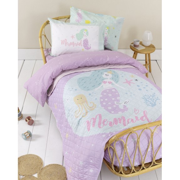Παιδικό Κουβερλί Ημίδιπλο Nima Lillyland Μέντα, Λιλά 180x220