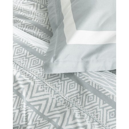 Σετ Σεντόνια King Size 4 Τεμαχίων Nima Semira Γκρι, Λευκό 270x280