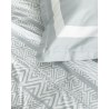 Σετ Σεντόνια King Size 4 Τεμαχίων Nima Semira Γκρι, Λευκό 270x280