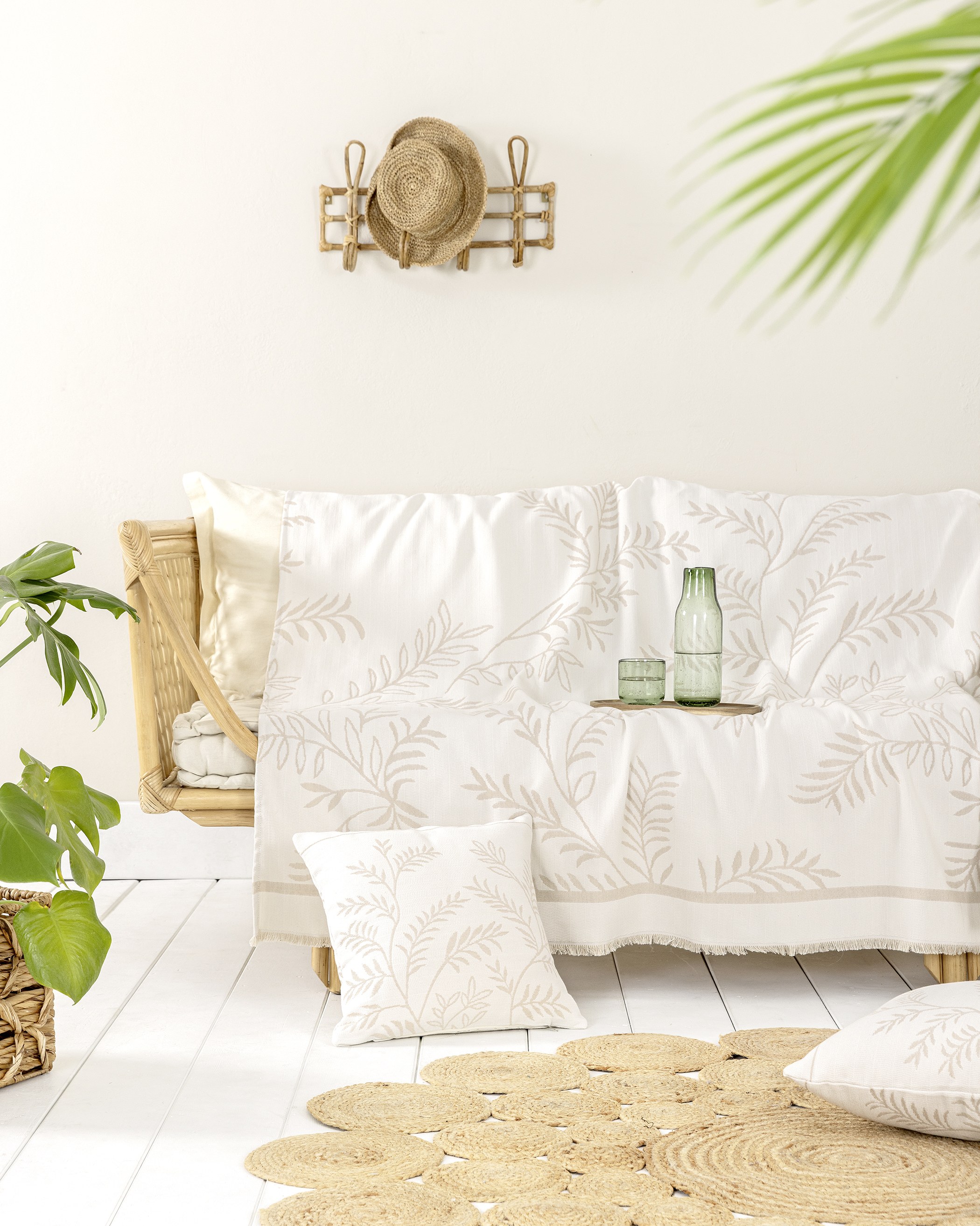 Ριχτάρι Πολυθρόνας Nima Lillian Εκρού, Μπεζ 180x180