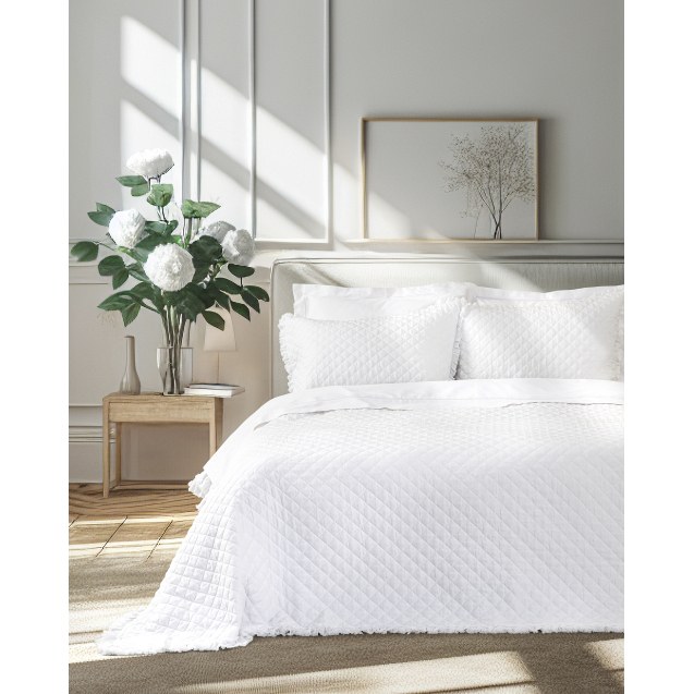 Κουβερλί King Size Nima Lunelle Λευκό 240x260