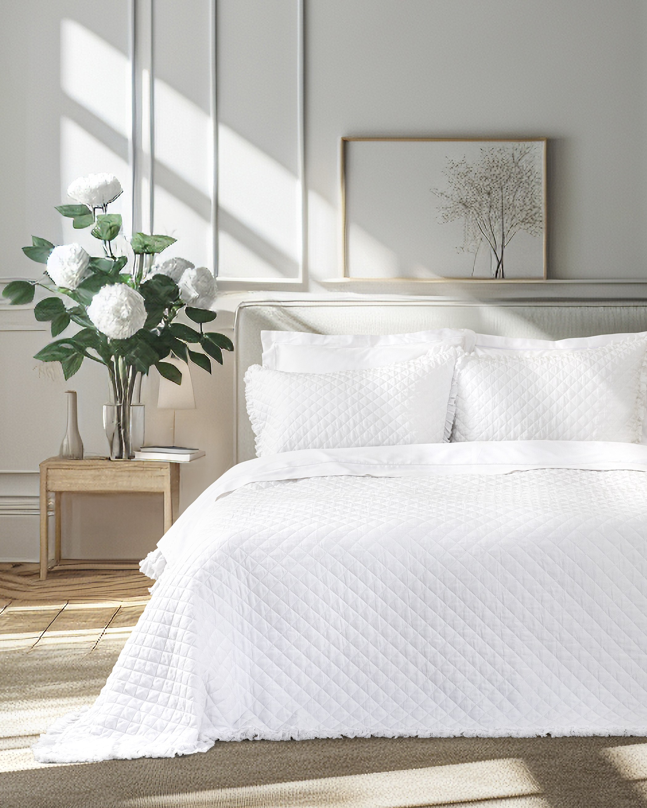 Κουβερλί King Size Nima Lunelle Λευκό 240x260