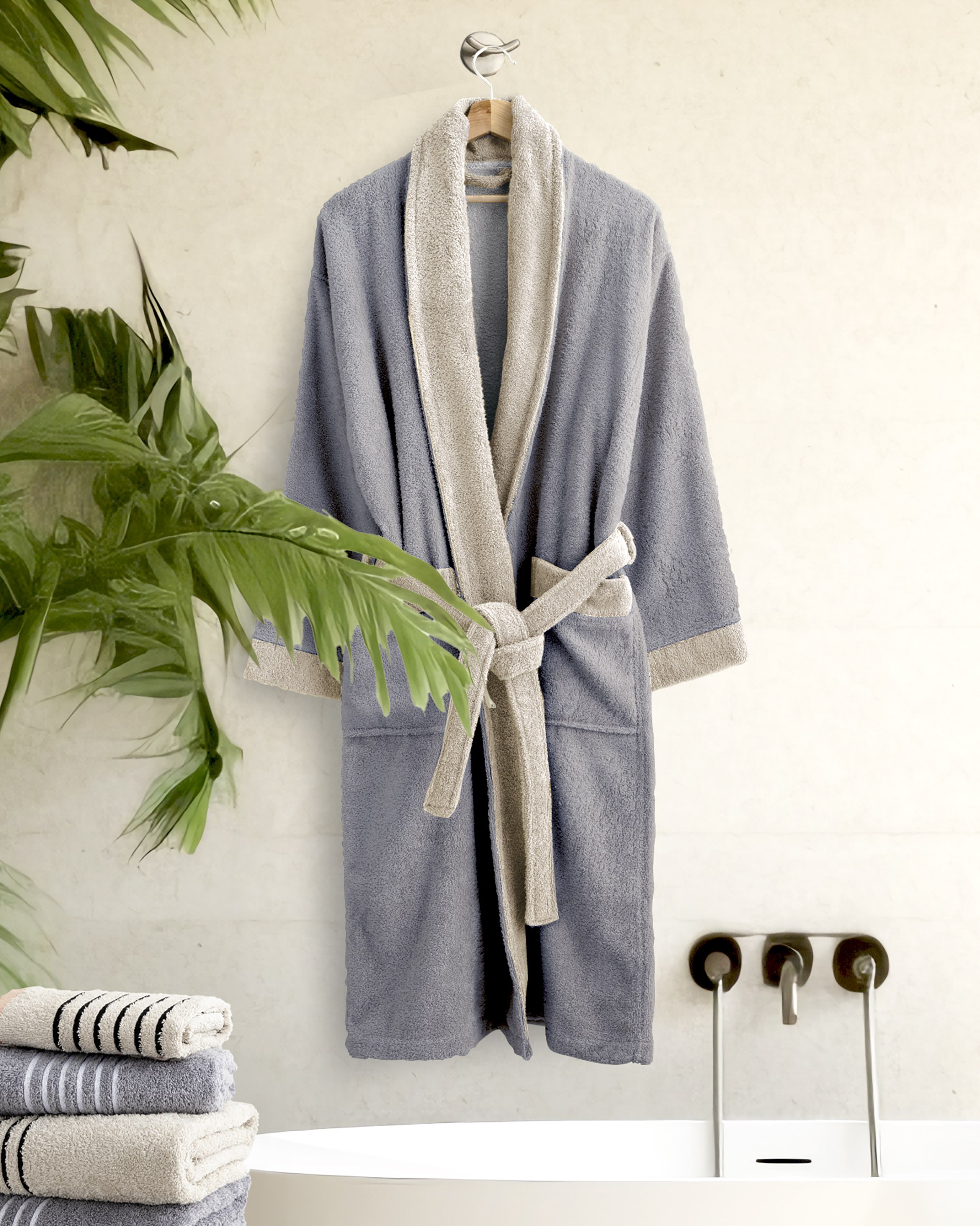 Μπουρνούζι Nima Ease Γκρι, Μπεζ Extra/Extra Large