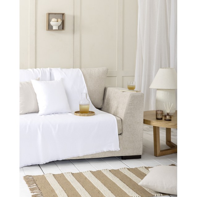 Ριχτάρι Τριθέσιου Nima Iris White Λευκό 180x300
