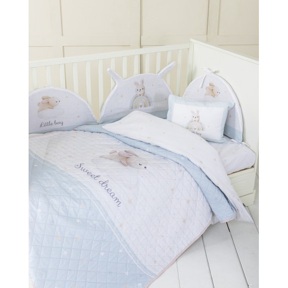 Κουβερλί Κούνιας Nima Bobo Μέντα, Σιέλ 120x170