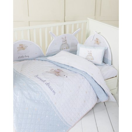 Κουβερλί Κούνιας Nima Bobo Μέντα, Σιέλ 120x170