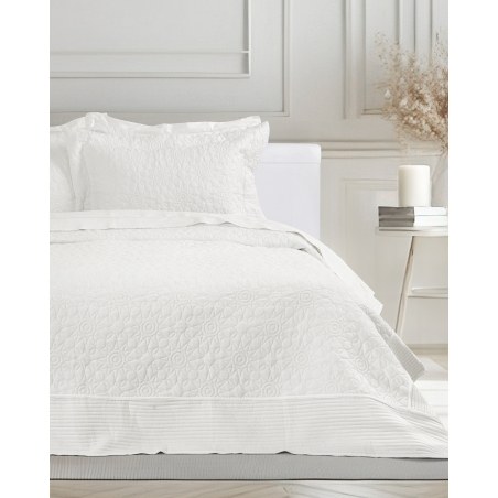 Σετ Κουβερλί King Size 3 Τεμαχίων Nima Calla Ivory Εκρού 240x260