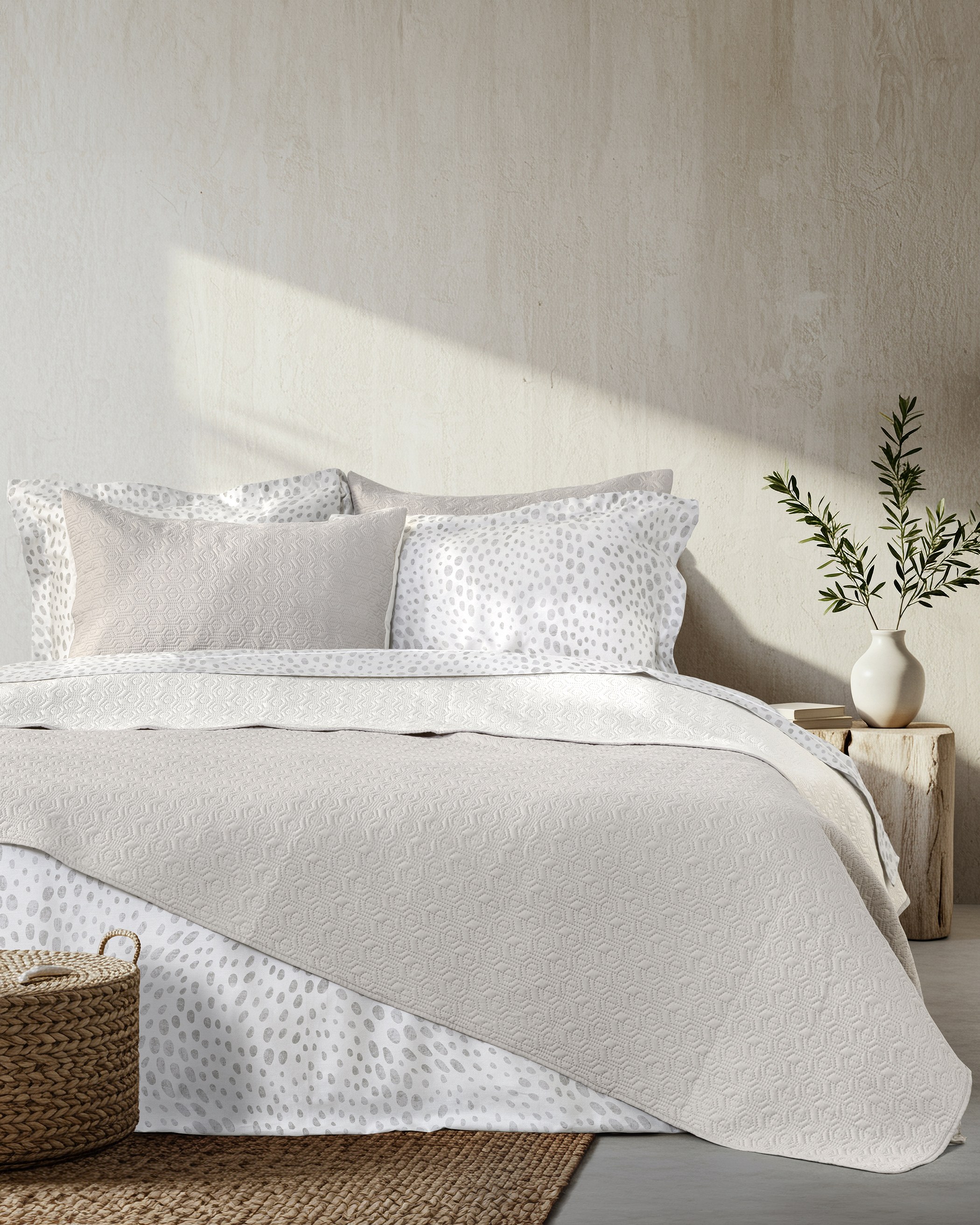 Κουβερλί King Size Nima Orion Sand Beige / Light Beige 