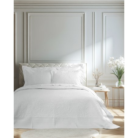 Σετ Κουβερλί King Size 3 Τεμαχίων Nima Heather White Λευκό 240x260