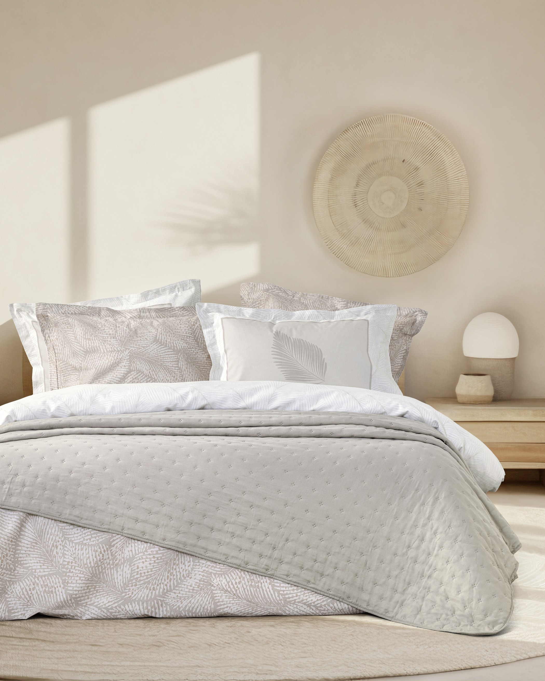 Κουβερλί King Size Nima Clay Taupe Μπεζ, Καφέ 240x260