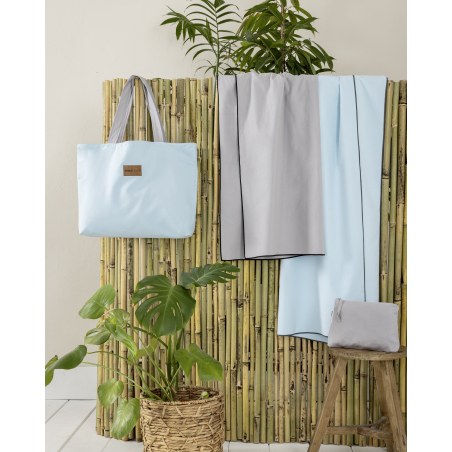 Τσάντα Θαλάσσης Nima Riva Aqua / Gray Σιέλ, Γκρι 37x54
