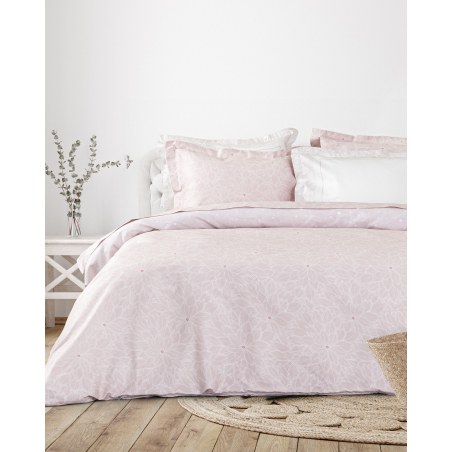 Σετ Σεντόνια King Size με Λάστιχο 4 Τεμαχίων Nima Pose Ροζ 180x200+32