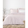 Σετ Σεντόνια King Size με Λάστιχο 4 Τεμαχίων Nima Pose Ροζ 180x200+32