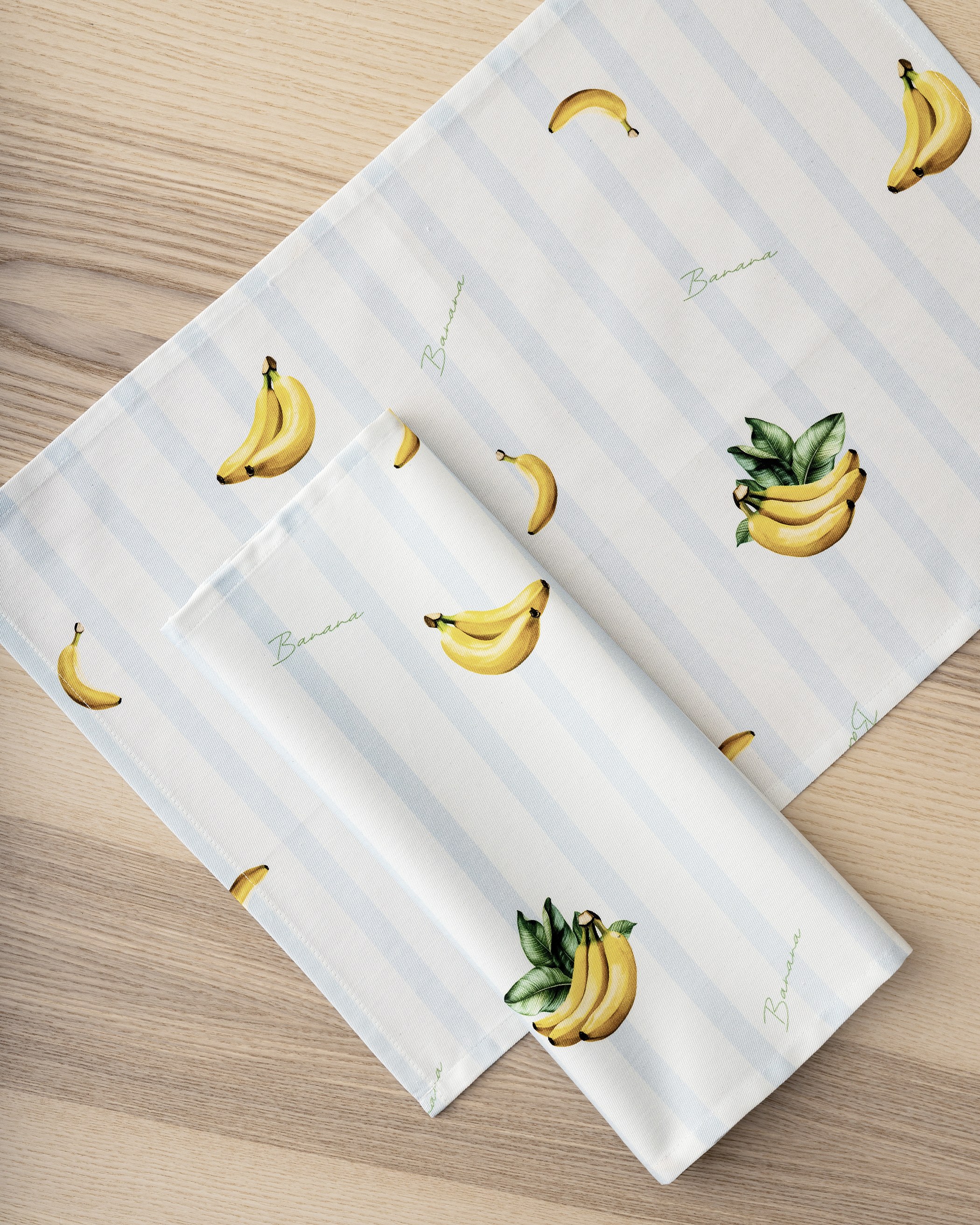 Σετ Σουπλά 2 Τεμαχίων Nima Banana Σιέλ, Κίτρινο 35x50