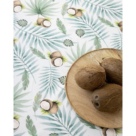 Τραπεζομάντηλο Nima Coconut Σιέλ, Πετρόλ 140x140