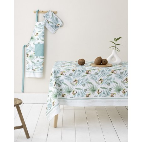 Τραπεζομάντηλο Nima Coconut Σιέλ, Πετρόλ 140x240