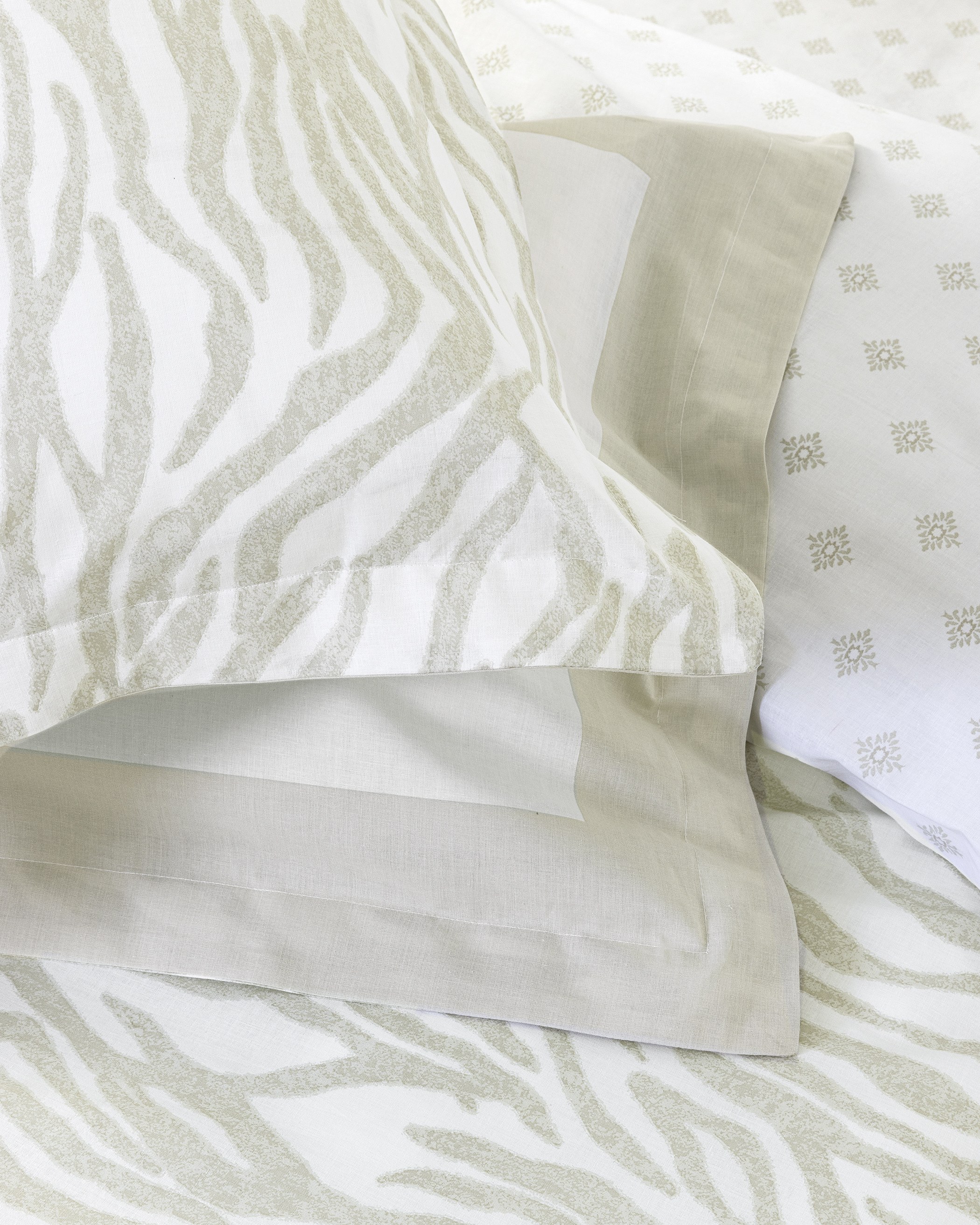 Σετ Μαξιλαροθήκες 2 Τεμαχίων Nima Posh Μπεζ, Λευκό 52x72+5