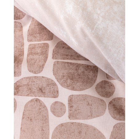 Σετ Σεντόνια Διπλά 4 Τεμαχίων Nima Cirus Καφέ, Ροζ 220x260