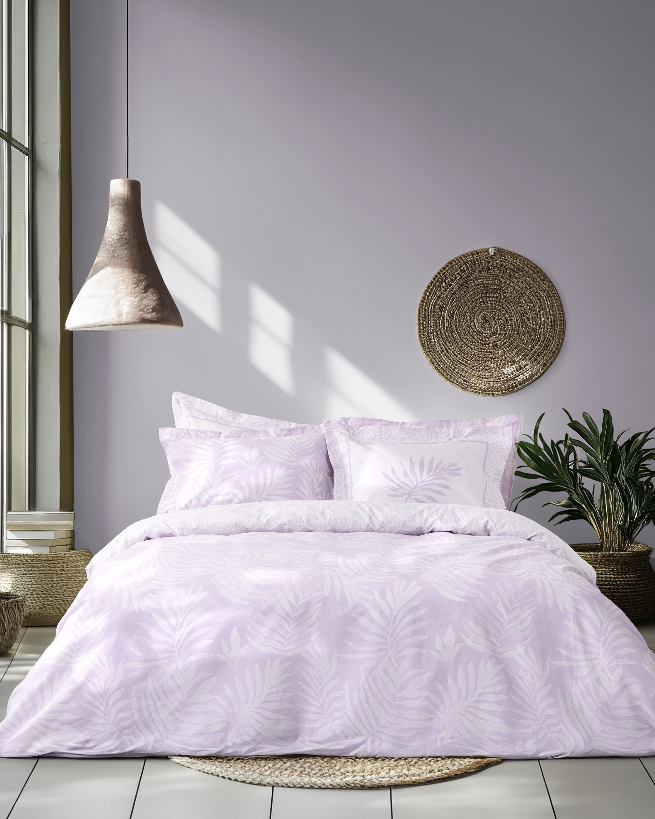 Σετ Σεντόνια King Size 4 Τεμαχίων Nima Havana Λιλά, Μωβ 270x280